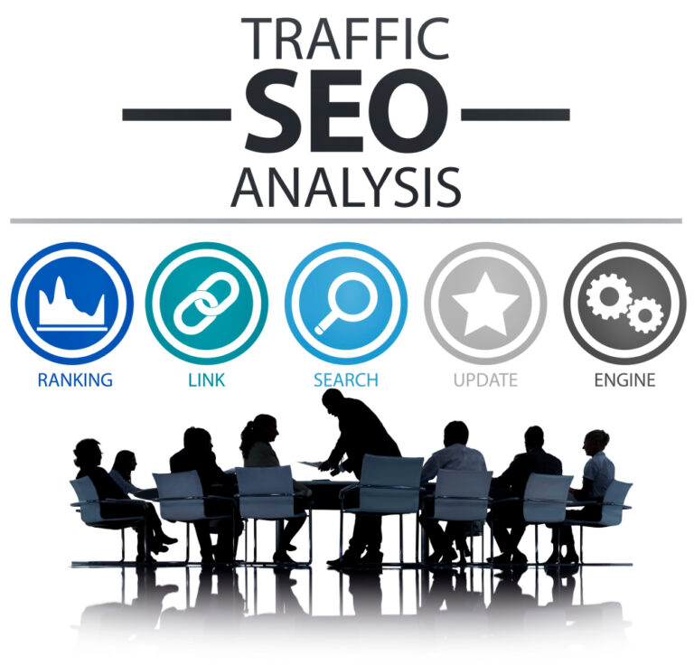 analítico de SEO mostrando métricas