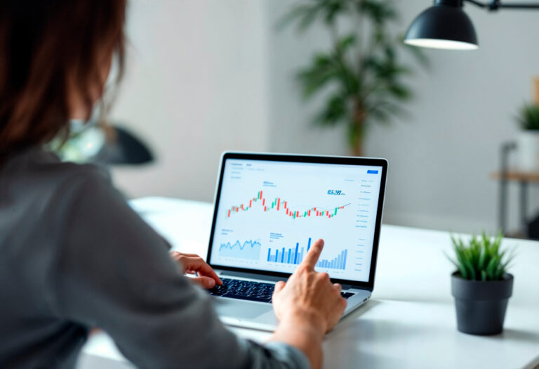 Especialista en marketing digital analizando el CTR de anuncios